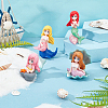 12Pcs 4 Styles Mermaid Resin Display Decorations DJEW-GA0001-45-4