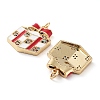 Christmas Theme Rack Plating Brass Pendants KK-M280-11A-G-2
