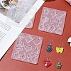 DIY Mixed Shapes Charm Pendant Silicone Molds for DIY Earring Making DIY-YW0009-42-5