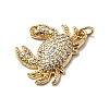 Brass Micro Pave Cubic Zirconia Pendants KK-H519-05B-G-2