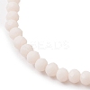2Pcs 2 Styles Frosted Faceted Glass Beaded Stretch Bracelet Sets BJEW-JB10452-03-5