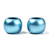 Rondelle Spray Painted Acrylic Beads ACRP-WH0003-01E-3