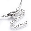 304 Stainless Steel Brass Cubic Zirconia Pendant Necklaces NJEW-O108-13P-3