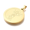 PVD Vacuum Plating 304 Stainless Steel Pendants STAS-U035-19G-04-2