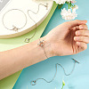 Brass Heart Link Chain Bracelets BJEW-TAC0027-5