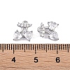 Brass Micro Pave Clear Cubic Zirconia Pendants KK-K351-40P-3