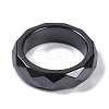 Magnetic Synthetic Hematite Finger Ring for Men Women RJEW-A047-01F-2