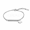 Non-Tarnish Stylish 304 Stainless Steel Round Tag Chain Bracelet for Women Daily Wear UL1413-2-1