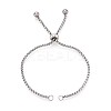 201 Stainless Steel Box Chain Slider Bracelet Making STAS-N120-01P-1