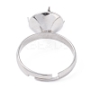 Tarnish Resistant Adjustable 304 Stainless Steel Finger Rings Components STAS-F274-05P-2