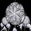 Handmade Round Cotton Woven Net/Web with Feather Wall Hanging Decoration HJEW-G015-06B-3