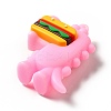 Dinosaur with Hamburger Shape PVC Pendants KY-E012-03B-4