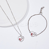 1Pc Alloy Heart Link Silder Bracelets SJEW-OC0001-01-4