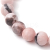 8.5mm Round Natural Pink Zebra Jasper Beaded Stretch Bracelets BJEW-JB10466-02-4
