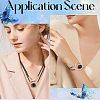 Number 6 Alloy & Acrylic & Wax Cord Double Layer Necklaces & Bracelets Sets for Women SJEW-CY0001-02-4