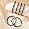 Synthetic Non-magnetic Hematite Beaded Stretch Bracelets BJEW-D446-B-22-5