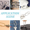 6Pcs 6 Styles 304 Stainless Steel Screw Carabiner Lock Charms STAS-UN0059-96-6