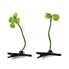 Bean Sprout Plastic Alligator Hair Clips PHAR-WH0017-05L-1