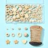 120Pcs 10 Styles Unfinished Wood Beads WOOD-FS0002-37-7