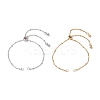 2Pcs 2 Colors 304 Stainless Steel Slider Bracelet Makings AJEW-JB01252-1