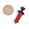 Dagger Shape Glass Seed Beads Beaded Pendants PALLOY-CJ00135-02-2