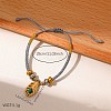 304 Stainless Steel Pave Glass Feather Charm Bracelets WG3A2A4-04-1