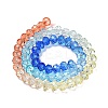 Transparent Painted Glass Beads Strands X1-DGLA-A034-T8mm-A13-5