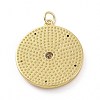 Brass Micro Pave Claer Cubic Zirconia Pendants KK-E068-VF011-2