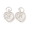 925 Sterling Silver Pave Clear Cubic Zirconia Pendants STER-A047-05B-S-1