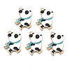 Rack Plating Alloy Enamel Pendants ENAM-N055-041-1