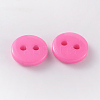 2-Hole Flat Round Resin Sewing Buttons for Costume Design BUTT-E119-20L-06-2