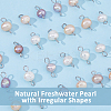 Natural Cultured Freshwater Pearl Connector Charms PALLOY-FH00005-4