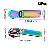 12Pcs Rectangle Zinc Alloy Replacement Zipper Sliders FIND-GF0001-51-2