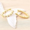 Brass Micro Pave Clear Cubic Zirconia Hoop Earrings EJEW-Z121-11G-3