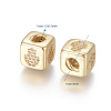 Brass Micro Pave Cubic Zirconia Beads ZIRC-G162-16G-17-2