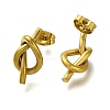 Ion Plating(IP) 304 Stainless Steel Knot Stud Earrings EJEW-C117-01G-2