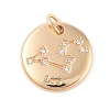 Brass with Clear Cubic Zirconia Pendants KK-N256-24E-G-1
