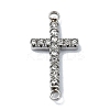 304 Stainless Steel Crystal Rhinestone Connector Charms STAS-Z065-02P-04-1
