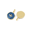 Brass Sequins Enamel Pendants KK-F908-17G-03-2