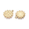 304 Stainless Steel Flower Pendants STAS-T069-25G-2