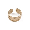Ion Plating(IP) 304 Stainless Steel Heart Wrap Open Cuff Ring for Women RJEW-G285-06G-2