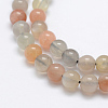 Natural Multi-Moonstone Beads Strands G-P322-43-6mm-4