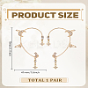 2Pcs 2 Style Alloy Rhinstone Sparkling Butterfly Cuff Earrings EJEW-LP0012-12G-2