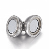 Tarnish Resistant 304 Stainless Steel Magnetic Clasps with Loops LS-STAS-K006-8mm-04C-4