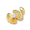 Brass Micro Pave Cubic Zirconia Pendants X-KK-I276-08G-2