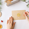 Plastic Self Adhesive Gold Foil Embossed Stickers DIY-WH0575-058-5