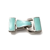 Brass Enamel Fold Over Clasps KK-M313-40P-03-1