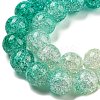Spray Painted Crackle Glass Beads Strands DGLA-C002-10mm-10-4