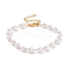 Round Plastic Imitation Pearl Beaded Bracelets BJEW-E054-09G-1