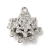 Rack Plating Brass Cubic Zirconia Pendants KK-M267-01P-1